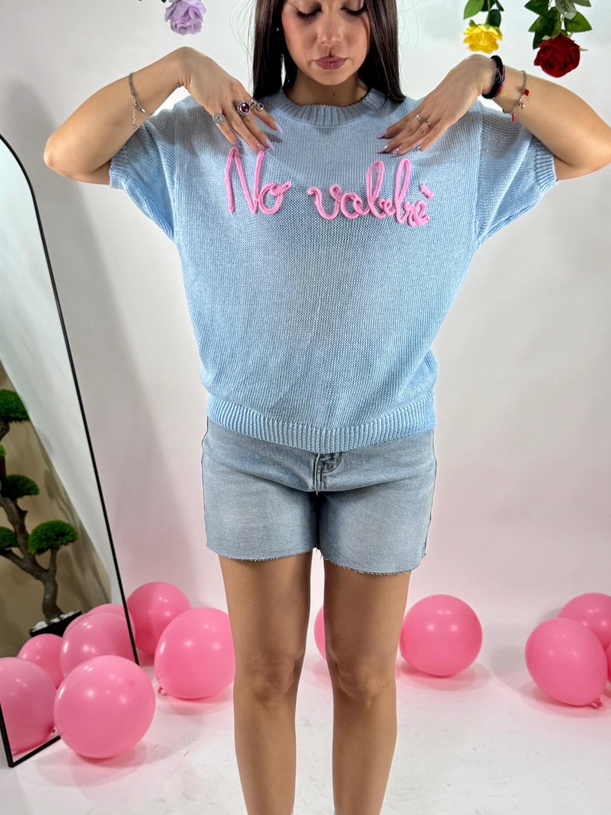 Maglia No Vabbè  celeste