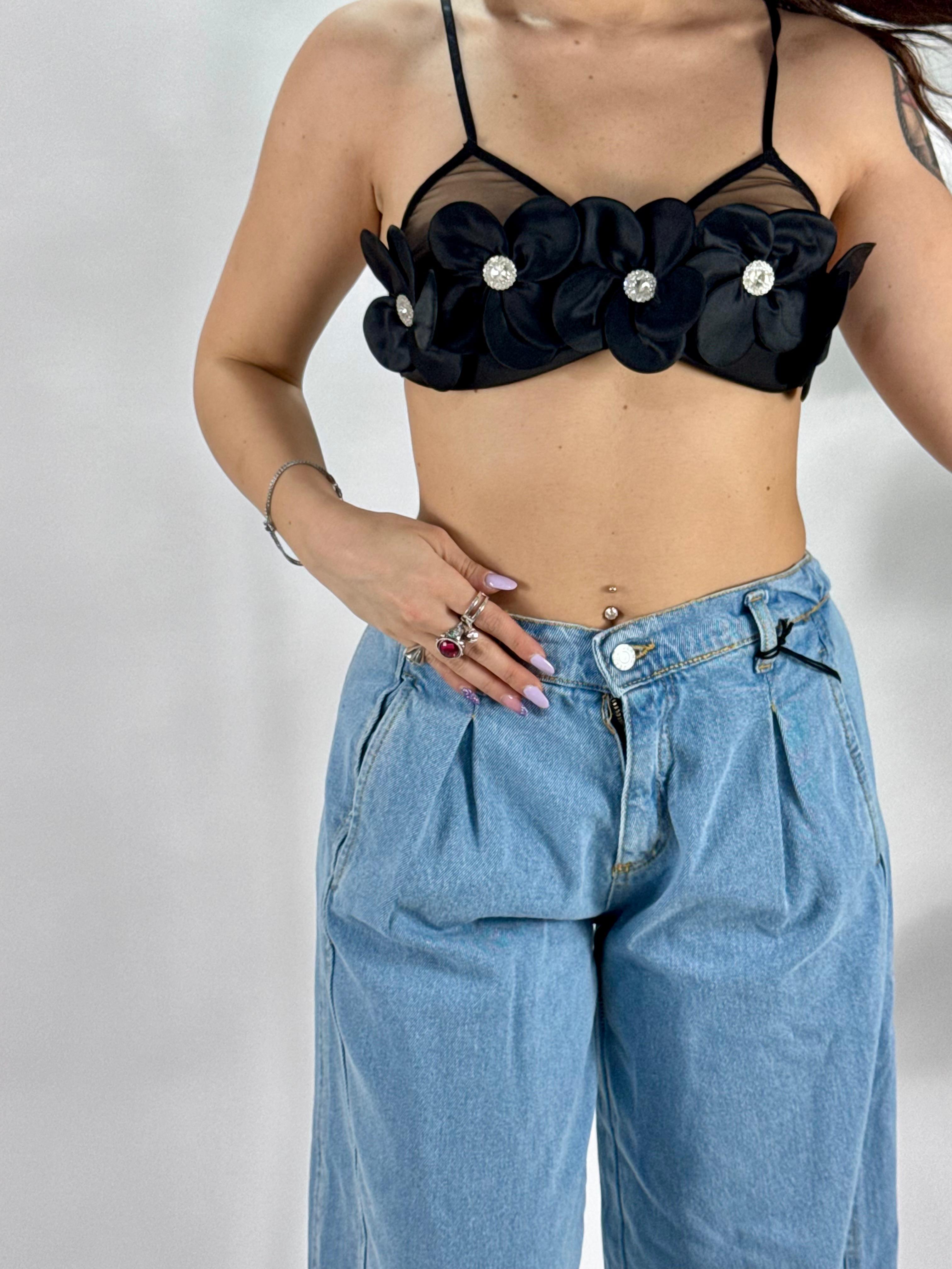 Top  Rosa nero