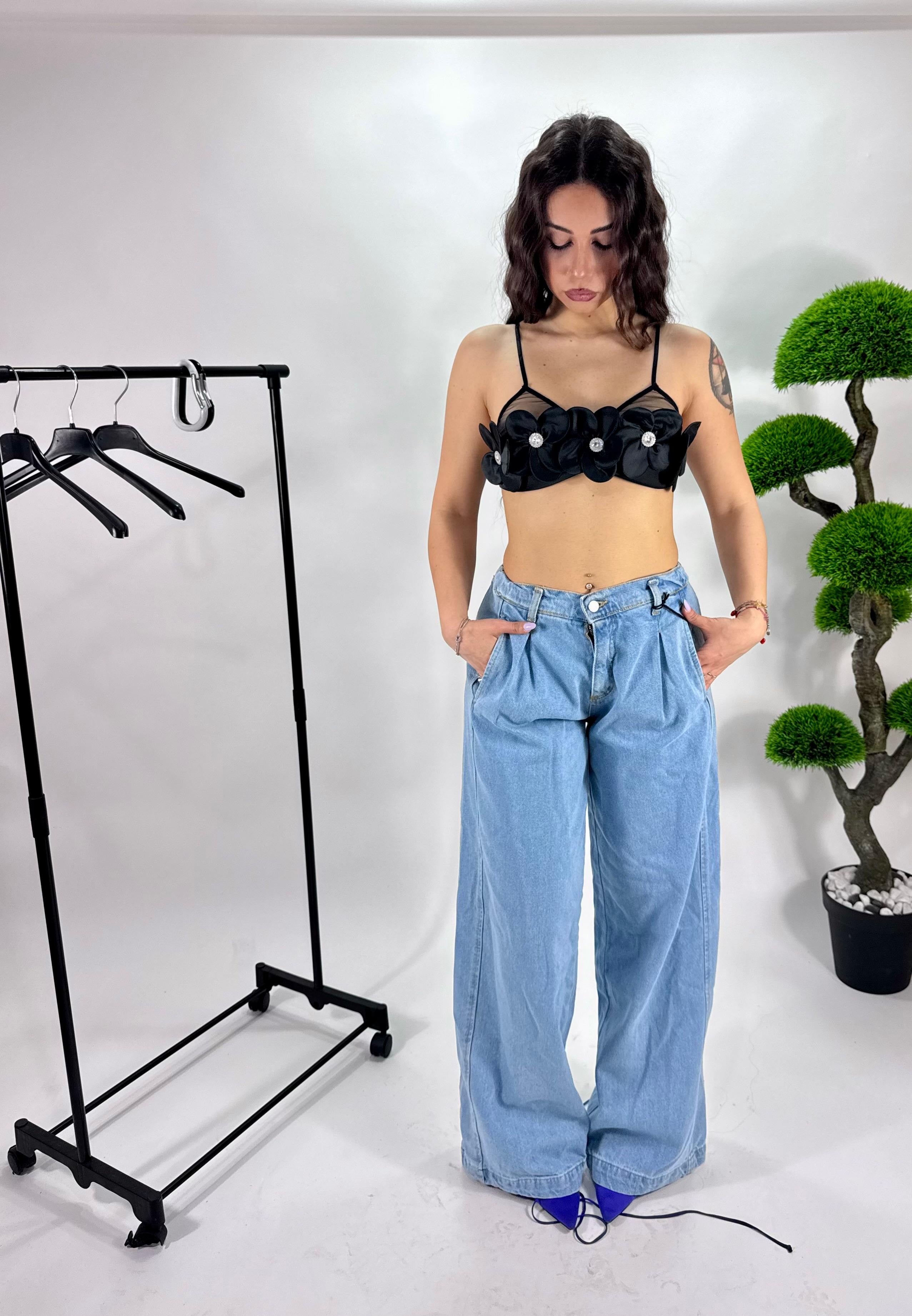 Top  Rosa nero